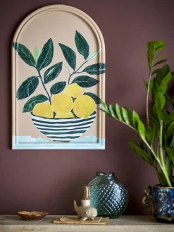 Sale Billede - Limone Illustration med ramme Plakater Og Vægdekoration