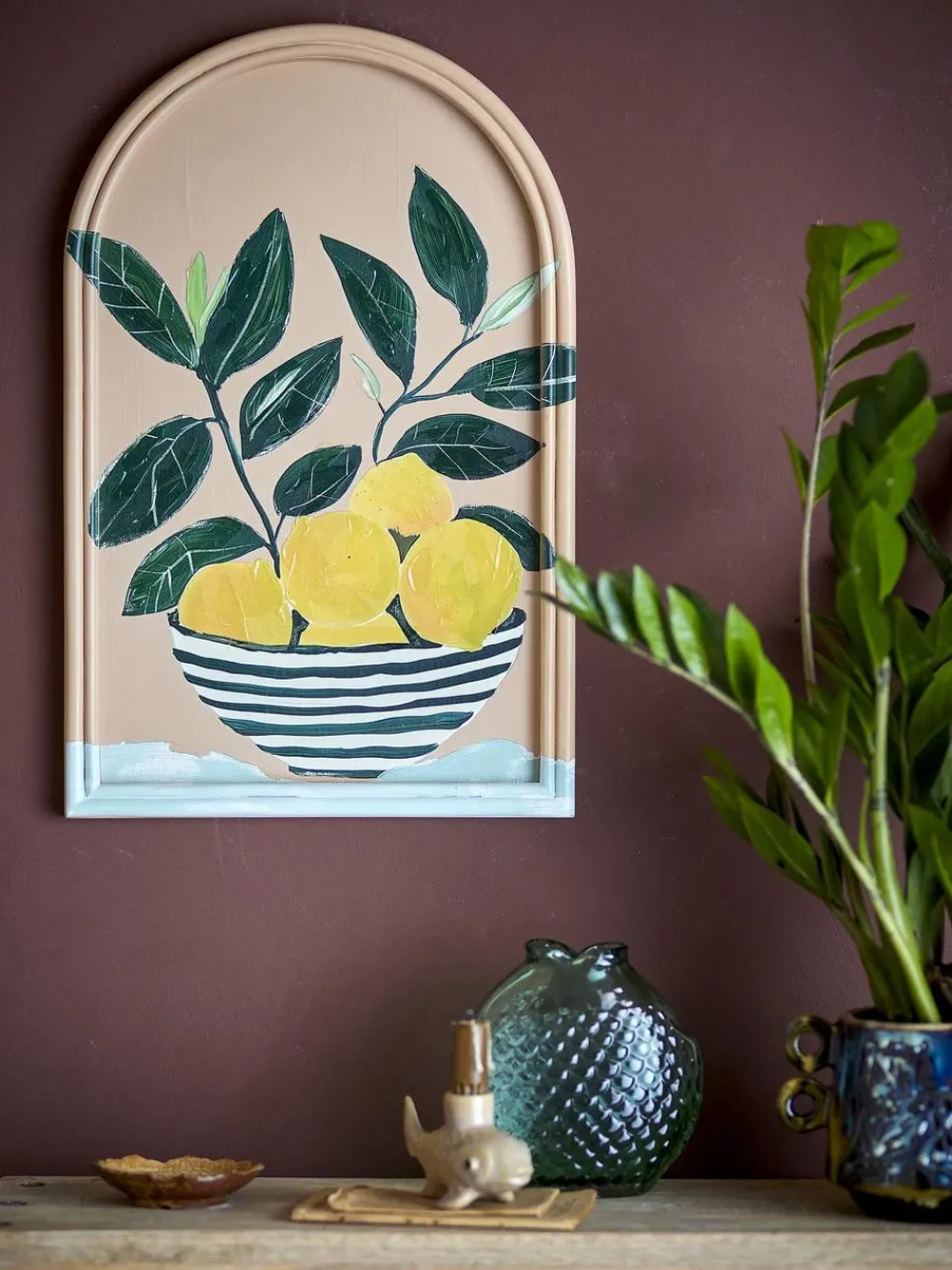 Sale Billede - Limone Illustration med ramme Plakater Og Vægdekoration