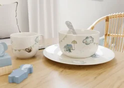 Discount Børnesæt Elefant - 3 dele Børn Børnestel Og -Bestik