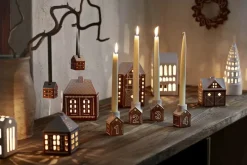 Sale Gingerbread Lyshus - lille Julepynt|Lysestager