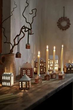 Sale Gingerbread Lyshus - lille Julepynt|Lysestager