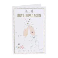 Outlet Kort Tillykke med Bryllupet Festartikler