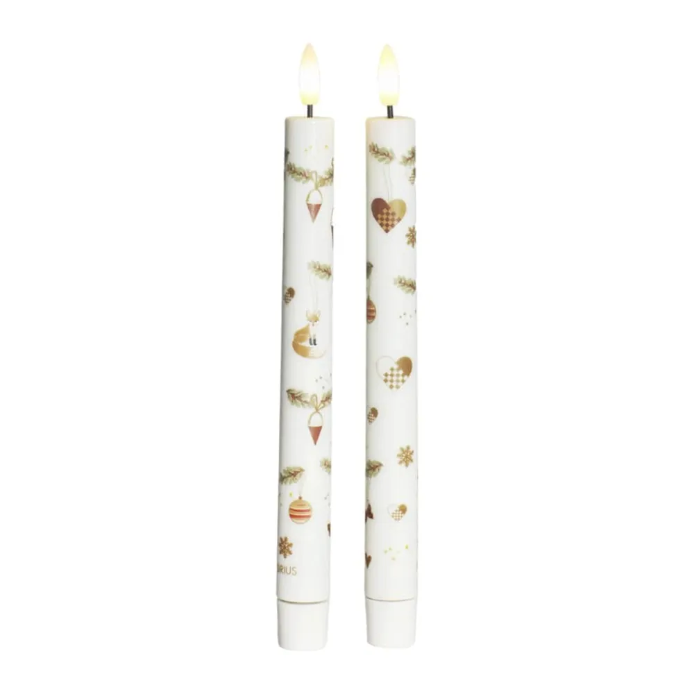 Clearance Mie LED Kronelys - 2 stk. Julepynt|Led-Lys