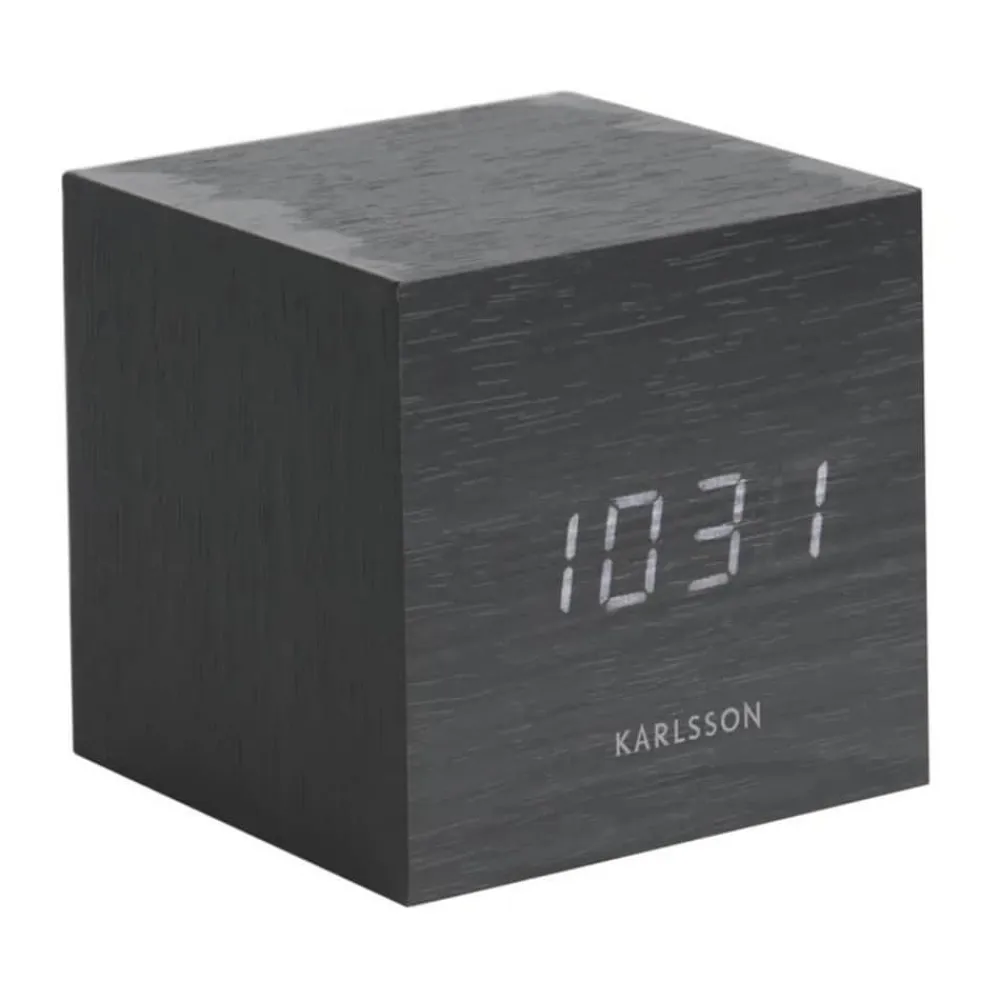 New Mini Cube Veneer Vækkeur Ure