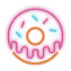 Hot Neon LED Lampe - Donut Væglamper
