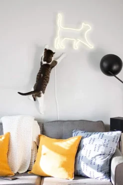 Hot Neon LED Lampe - Kat Væglamper