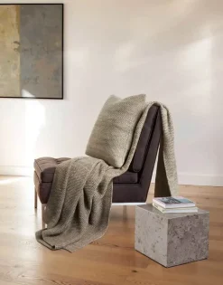 Nordic Knit Melange Plaid Plaider