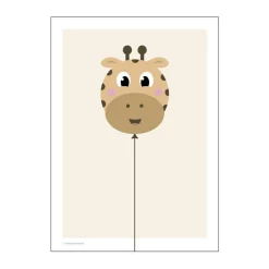 Discount Plakat - Balloon Giraf Børn Til Børneværelset