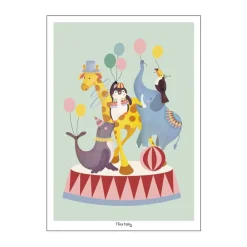 Hot Plakat - Circus Børn Til Børneværelset|Plakater Og Vægdekoration