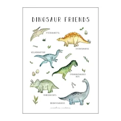 Sale Plakat - Dinosaur Friends Plakater Og Vægdekoration