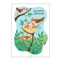 Best Plakat - Jeg ved en lærkerede Børn Til Børneværelset|Plakater Og Vægdekoration