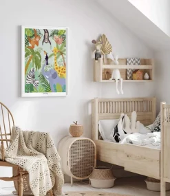 Online Plakat - Jungledyrene Børn Til Børneværelset