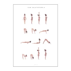 New plakat - Sun salutation a woman Plakater Og Vægdekoration