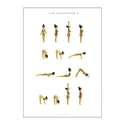 New plakat - Sun salutation a woman Plakater Og Vægdekoration