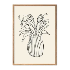 Hot Plakat - Vase Sketch Plakater Og Vægdekoration