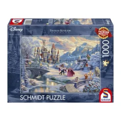 Hot Puzzle - Disney Skønheden & Udyret - Vinter Bøger Og Spil