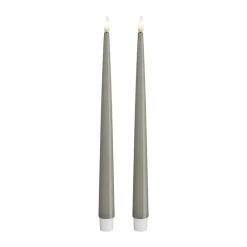 Online Real Flame LED Kertelys m. lak - 2 stk. Lys