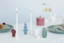 Outlet Winter Stories Flock Mushroom Lysestage - 3 stk. Julepynt|Lysestager